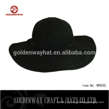 2015 fábrica proveedor negro elegantes sombrero de iglesia de señoras para la venta al por mayor